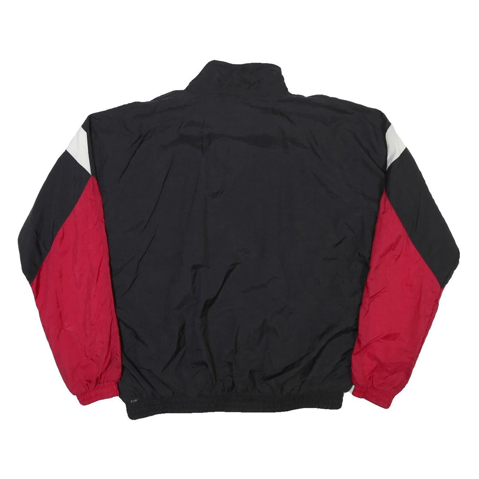 PUMA Mens Black & Red Polyester Blend Zip Jacket L Colourblock Casual Sportswear