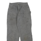 DICKIES Mens Jeans Grey Regular Straight Denim W26 L29 Workwear Utility Zip