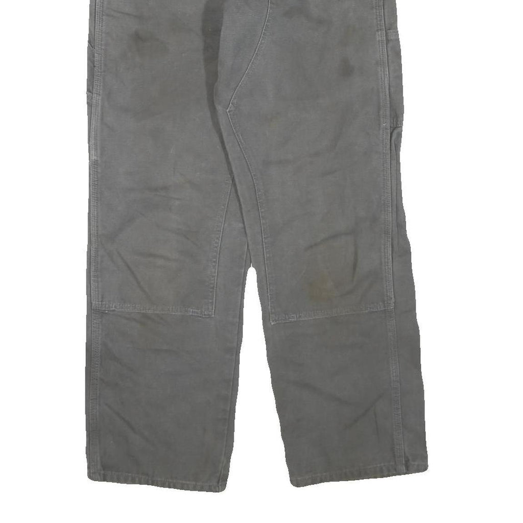 DICKIES Mens Jeans Grey Regular Straight Denim W26 L29 Workwear Utility Zip