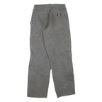 DICKIES Mens Jeans Grey Regular Straight Denim W26 L29 Workwear Utility Zip