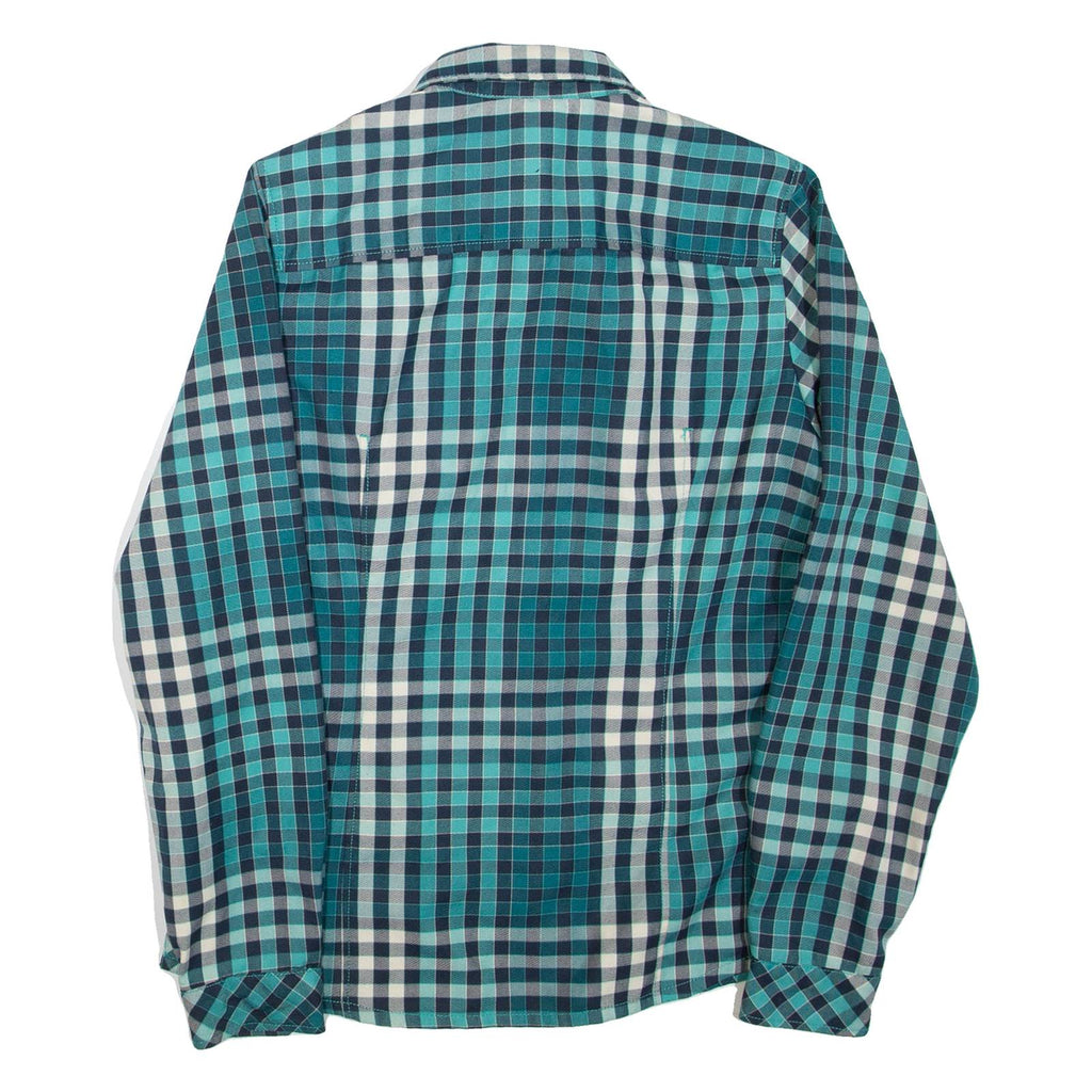 JACK WOLFSKIN Womens Shirt Green Check Long Sleeve UK 10