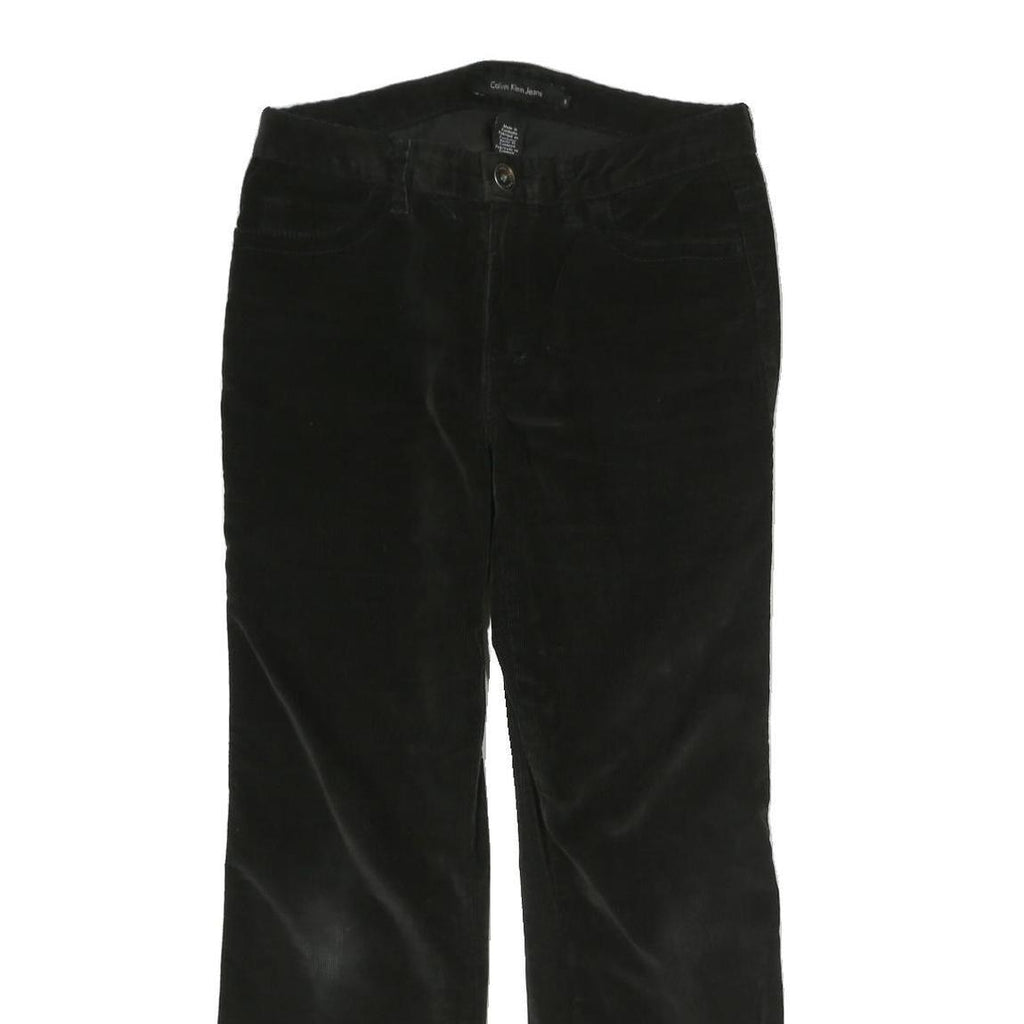 CALVIN KLEIN JEANS Mens Cotton Blend Black Regular Straight Trousers W30 L26