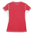 MAMMUT Womens Red & White Modern T-Shirt M Short Sleeve Crew Neck Technical