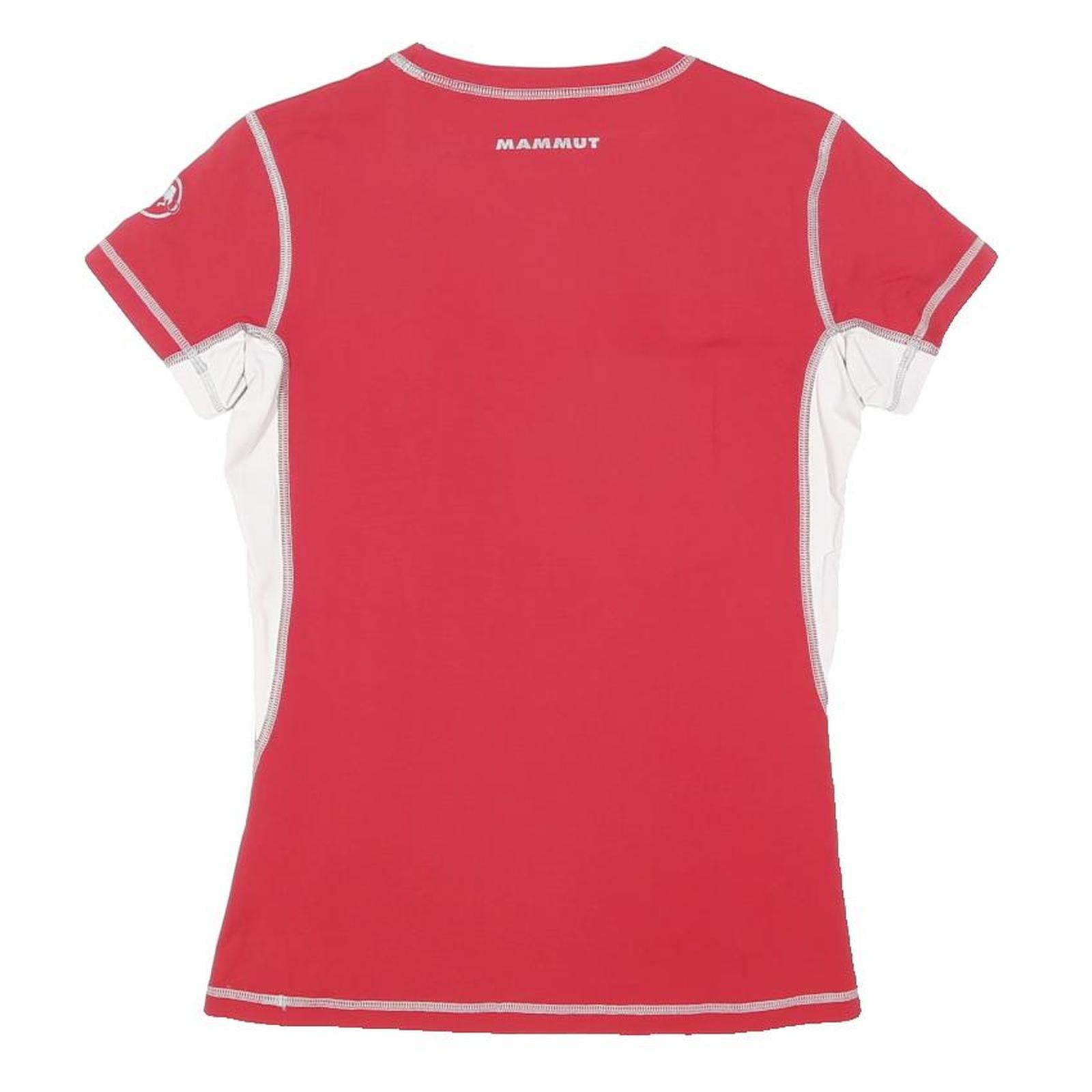 MAMMUT Womens Red & White Modern T-Shirt M Short Sleeve Crew Neck Technical