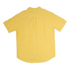 TOMMY HILFIGER Mens Yellow Check Shirt 2XL Short Sleeve Cotton Casual