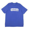 ADIDAS Mens Blue XL Graphic T-Shirt Short Sleeve Crew Neck Cotton Blend Casual