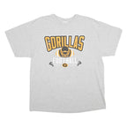 GILDAN Mens Grey & Yellow Gorillas Football T-Shirt XL Short Sleeve Crew Neck