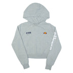 ELLESSE Cropped Womens Grey Hoodie UK 12