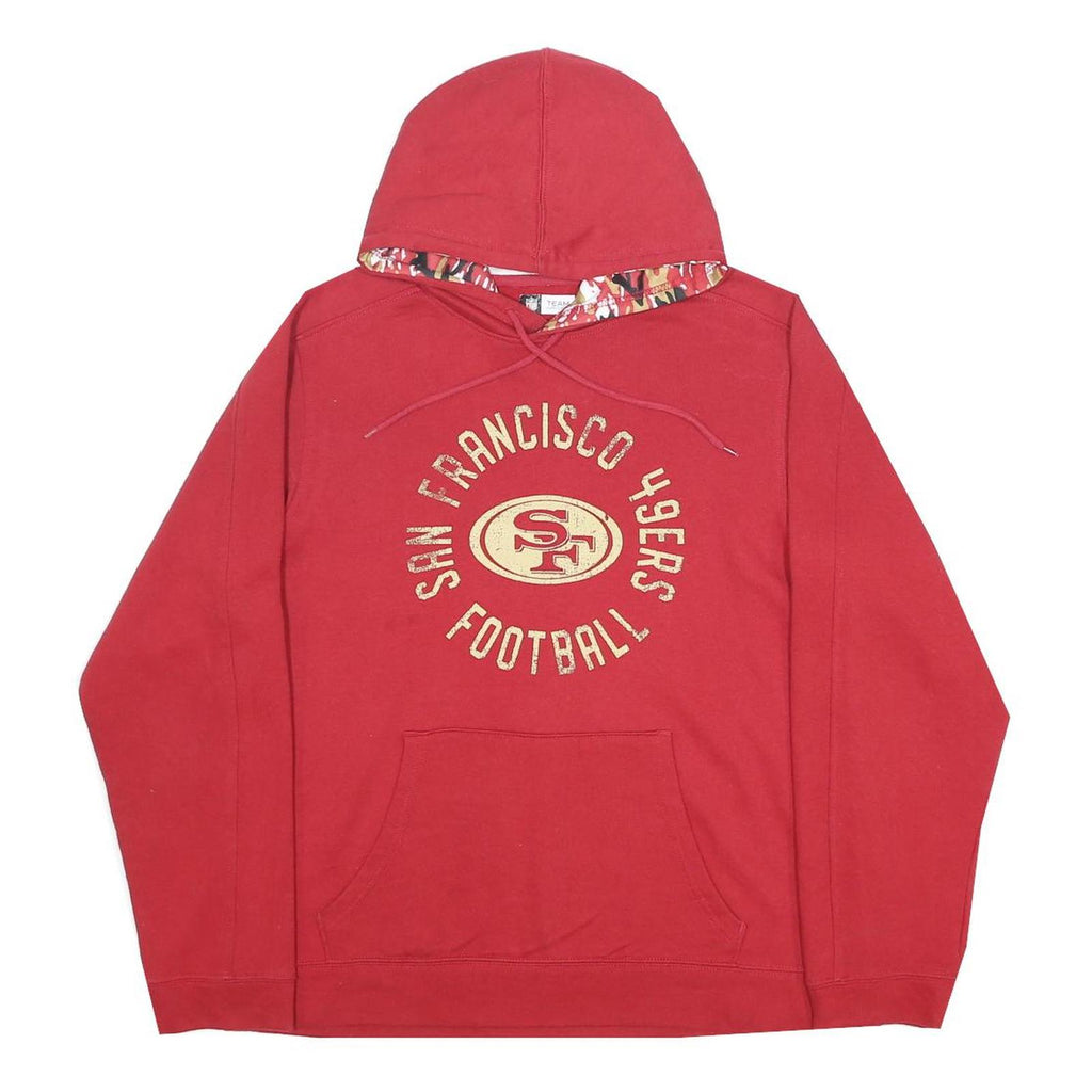 NFL Womens Red San Francisco 49ers Football Hoodie M Cotton Blend Pullover