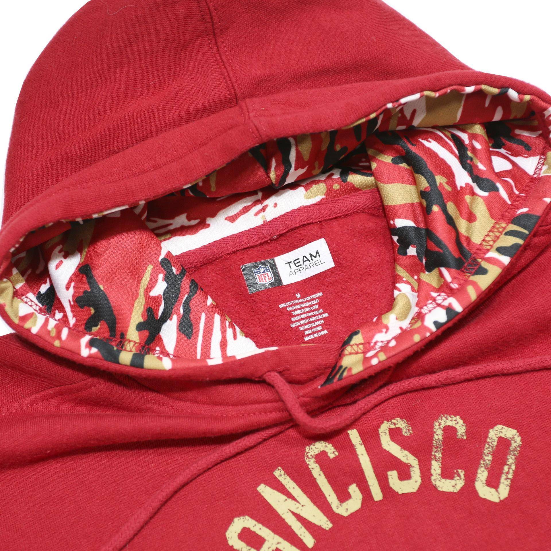 NFL Womens Red San Francisco 49ers Football Hoodie M Cotton Blend Pullover
