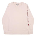 CARHARTT Womens Cream Long Sleeve T-Shirt Crew Neck Logo Sleeve Print L