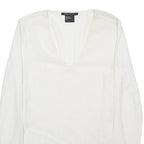 ARMANI EXCHANGE Womens White Textured Top Long Sleeve V-Neck S Fashion
