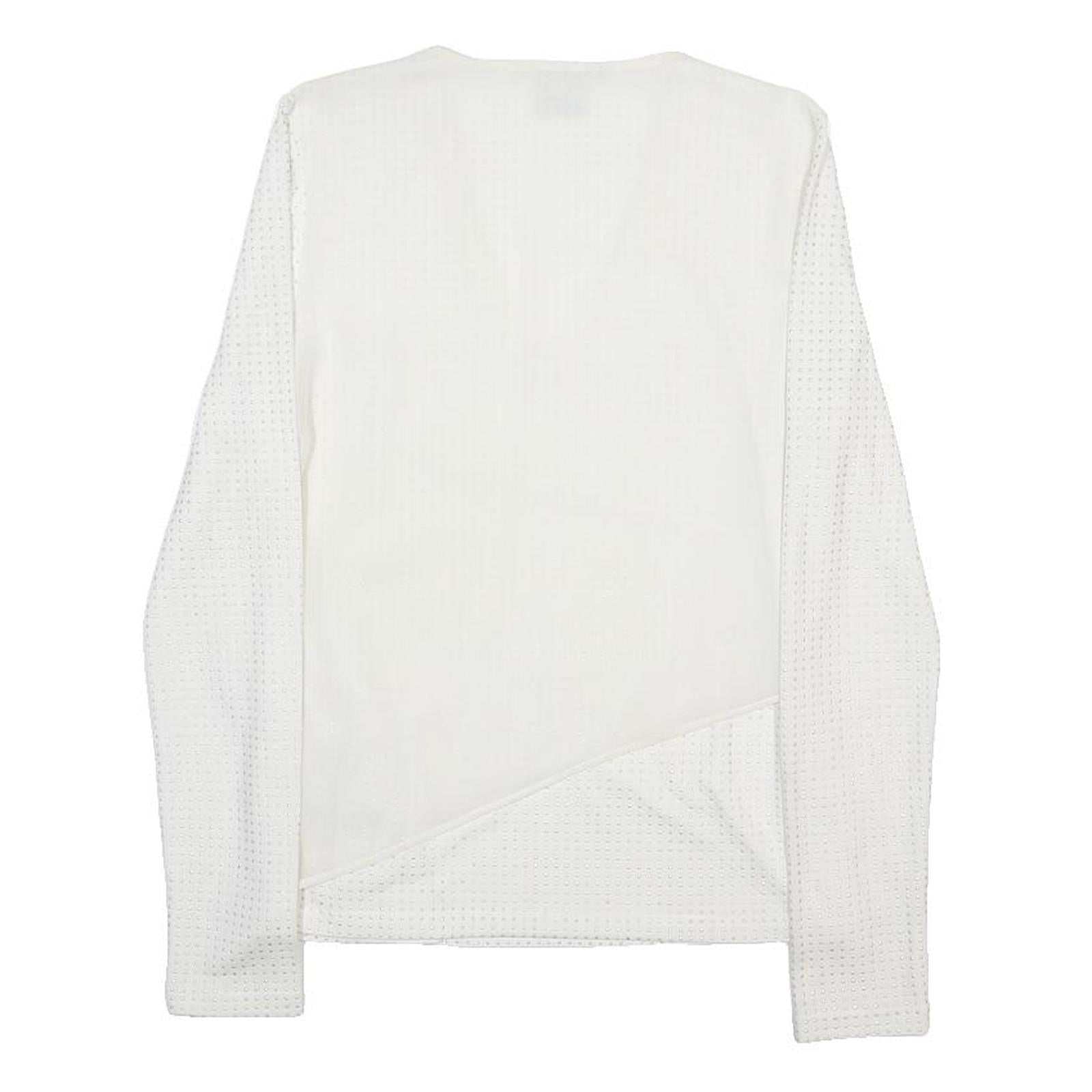 ARMANI EXCHANGE Womens White Textured Top Long Sleeve V-Neck S Fashion
