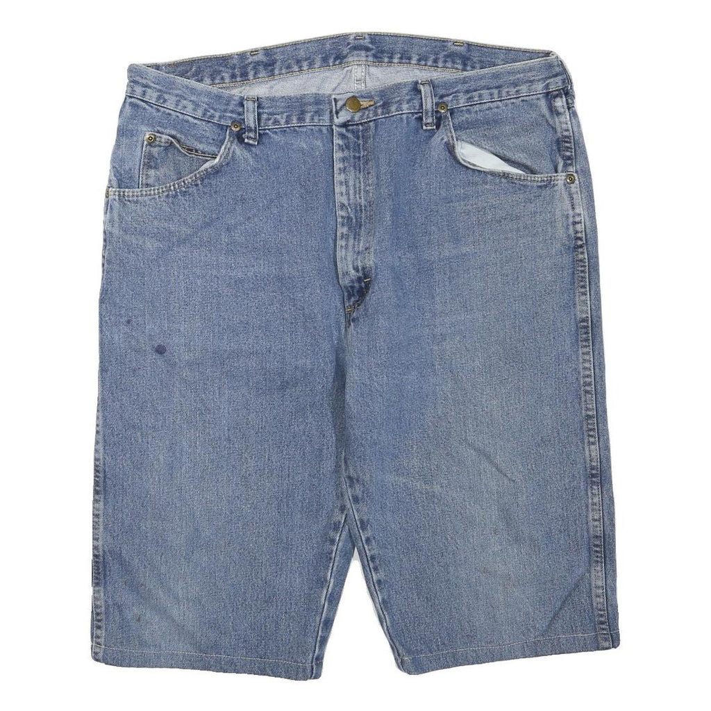 WRANGLER Mens Denim Blue Casual Shorts M W36 Classic Cotton Blend Relaxed Fit