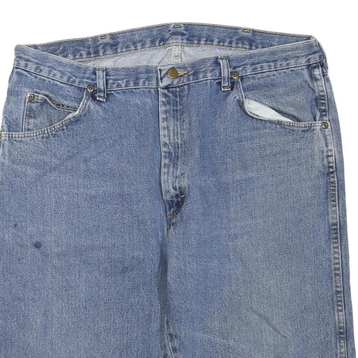 WRANGLER Mens Denim Blue Casual Shorts M W36 Classic Cotton Blend Relaxed Fit
