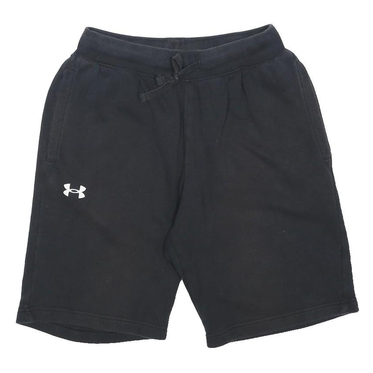 UNDER ARMOUR Mens Shorts Black Casual Cotton Blend M W27 Drawstring