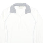 MOUNTAIN WAREHOUSE Womens White & Grey Fleece Jacket UK 10 Zip Outdoor