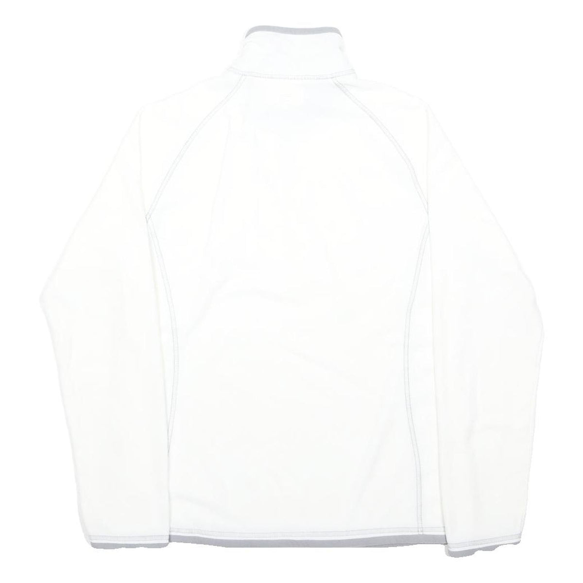MOUNTAIN WAREHOUSE Womens White & Grey Fleece Jacket UK 10 Zip Outdoor