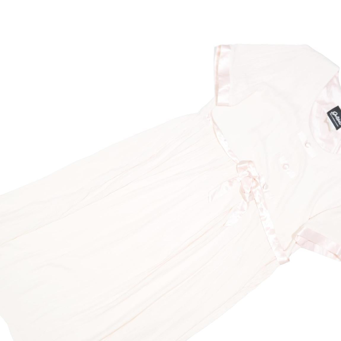 GOLIBEL Womens Cream & Pink Day Polyester Blend Midi Dress Size L Elegant Fit