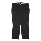 DICKIES Mens Cotton Blend Black Regular Fit Straight Trousers W35 L28 Workwear