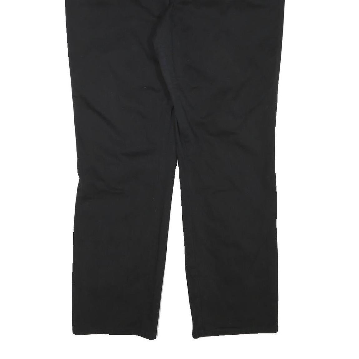 DICKIES Mens Cotton Blend Black Regular Fit Straight Trousers W35 L28 Workwear