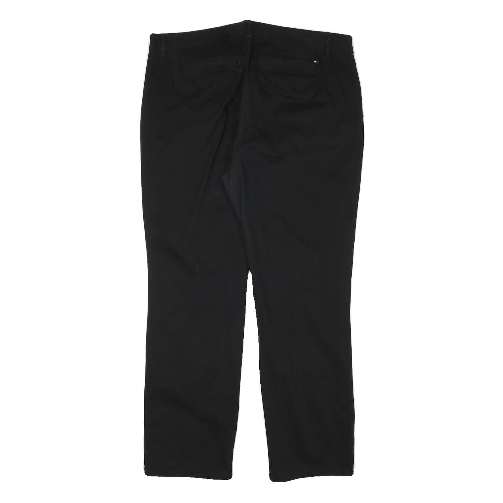 DICKIES Mens Cotton Blend Black Regular Fit Straight Trousers W35 L28 Workwear
