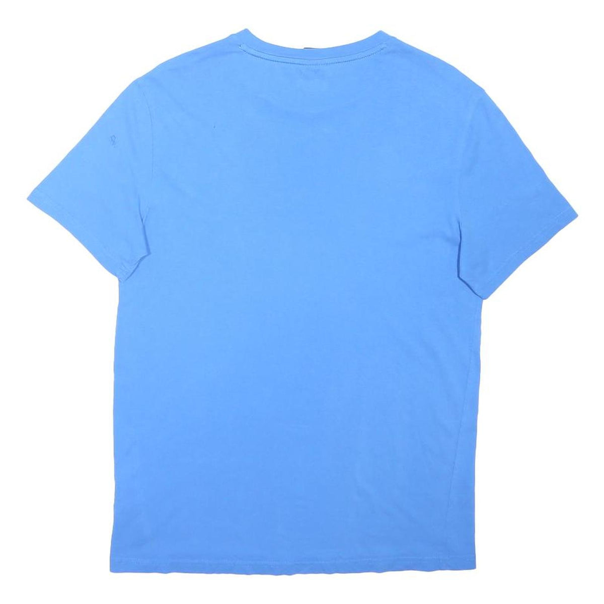 BOSS Mens Blue Slogan T-Shirt S Short Sleeve Crew Neck Cotton Blend Casual