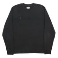 CHAMPION Mens Black Crew Neck L Sweatshirt Cotton Blend Pullover Logo