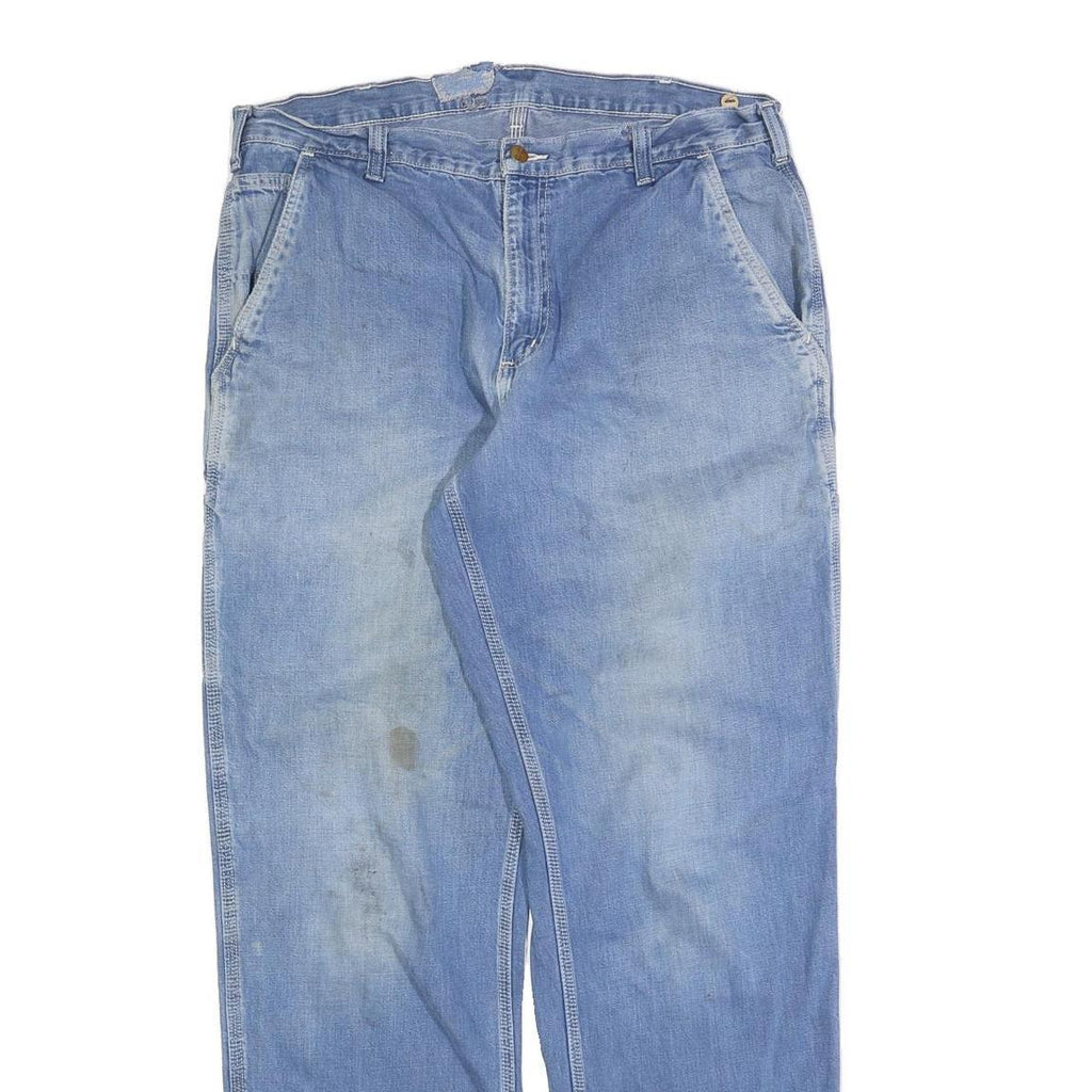 CARHARTT Mens Regular Fit Blue Denim Straight Cotton Blend Jeans W36 L34
