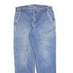 CARHARTT Mens Regular Fit Blue Denim Straight Cotton Blend Jeans W36 L34