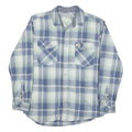CARHARTT Mens Blue & Cream Check Shirt L Cotton Blend Casual Workwear