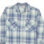 CARHARTT Mens Blue & Cream Check Shirt L Cotton Blend Casual Workwear