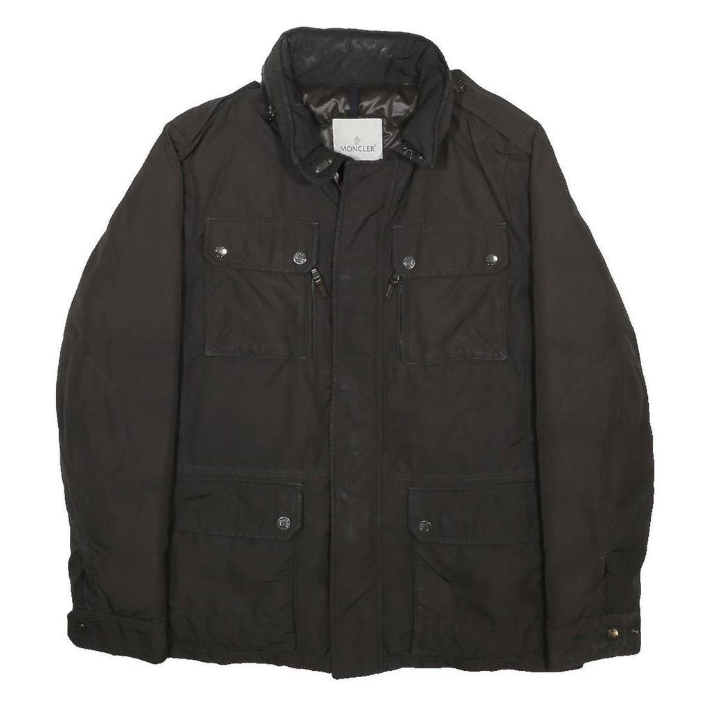 MONCLER Womens Black Woven Jacket S Zip Four Pocket Casual Outdoor