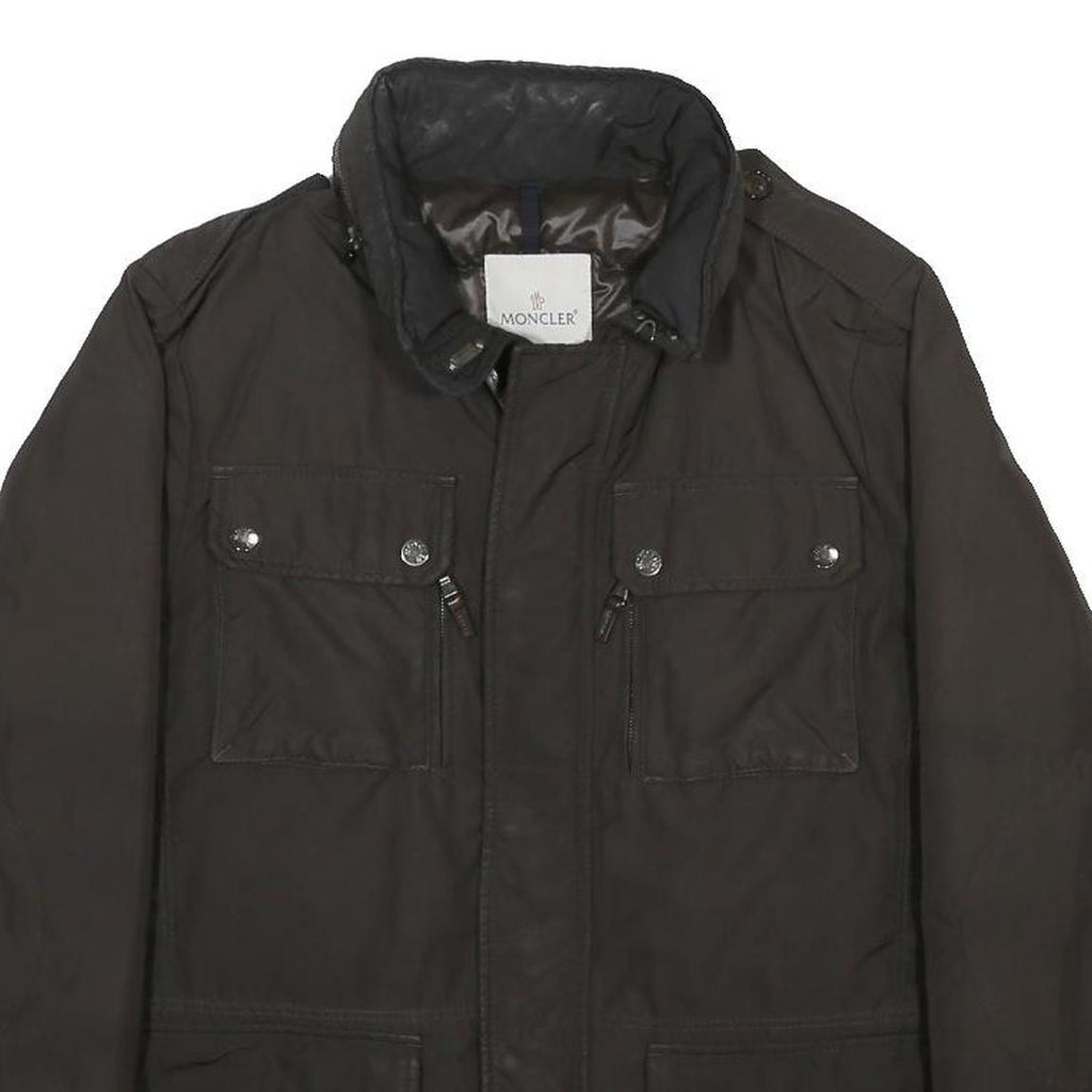 MONCLER Womens Black Woven Jacket S Zip Four Pocket Casual Outdoor