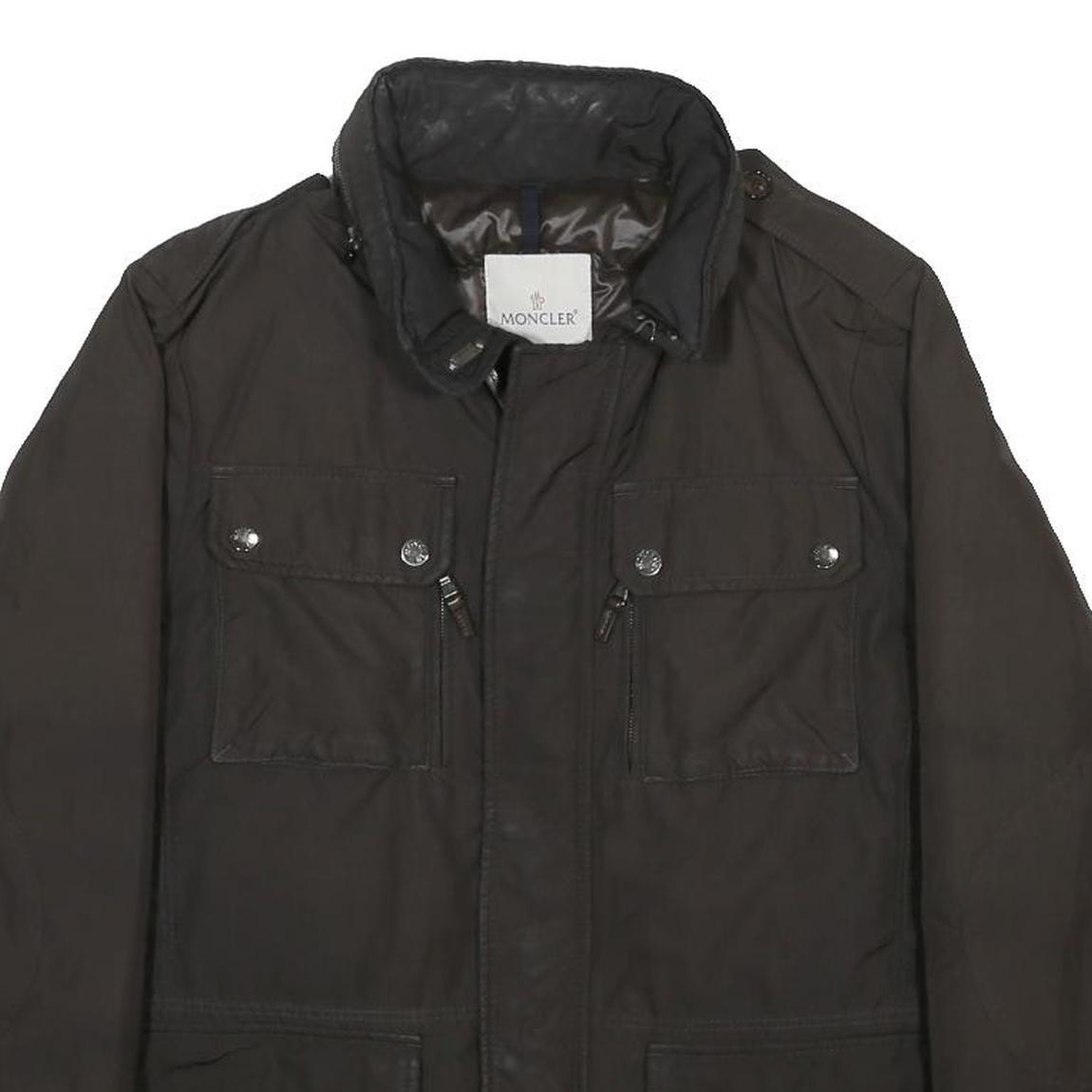 MONCLER Womens Black Woven Jacket S Zip Four Pocket Casual Outdoor
