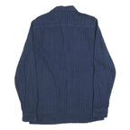 VANS Mens Blue & Black Striped Shirt S Cotton Blend Casual Button Up