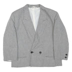 THE LEGEND Womens Black & White Houndstooth Double Breasted Jacket M Polyester