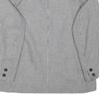 THE LEGEND Womens Black & White Houndstooth Double Breasted Jacket M Polyester