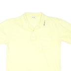 ELLESSE Mens Yellow Short Sleeve Plain Polo Shirt M Casual Cotton Blend