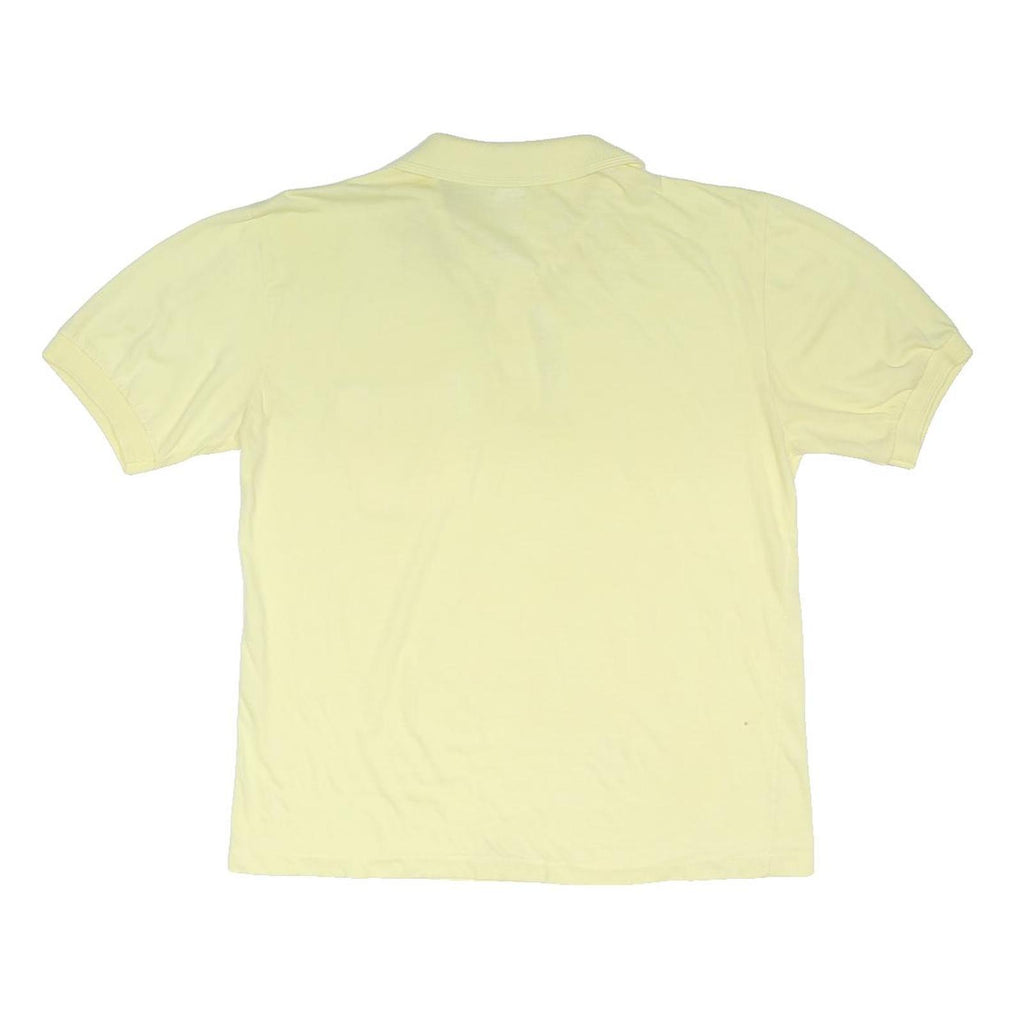 ELLESSE Mens Yellow Short Sleeve Plain Polo Shirt M Casual Cotton Blend