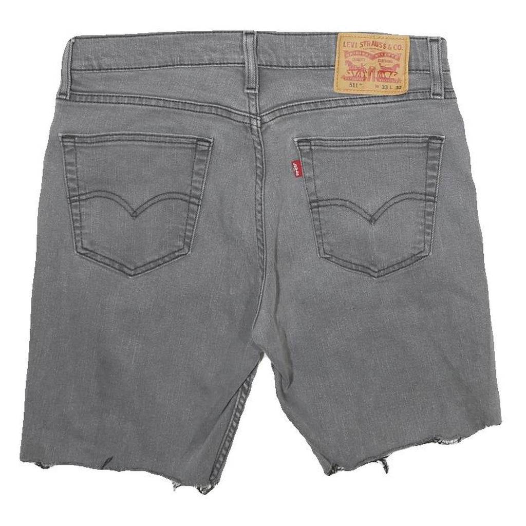 LEVI'S Mens Grey Casual Denim Cut-Off Shorts M W33