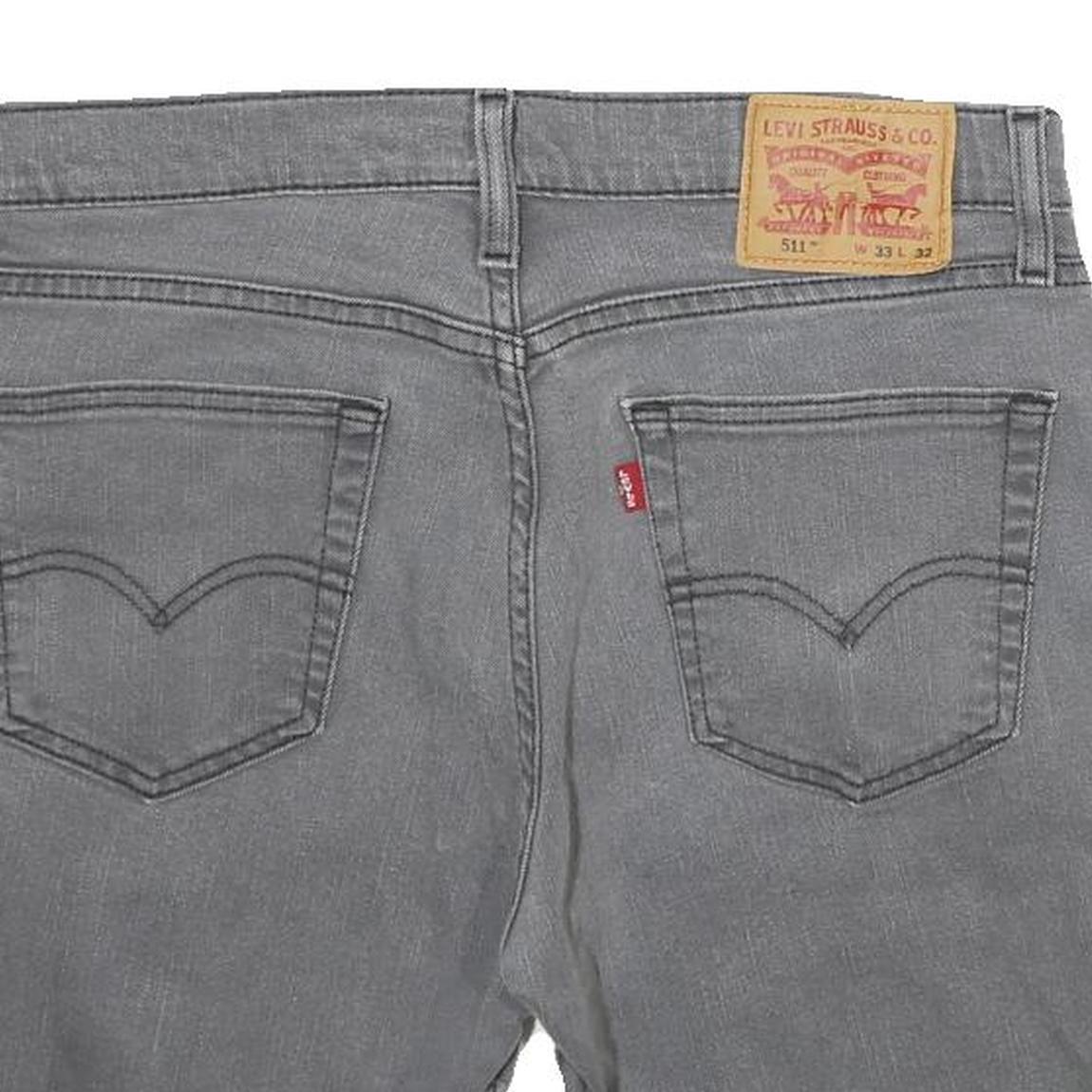 LEVI'S Mens Grey Casual Denim Cut-Off Shorts M W33