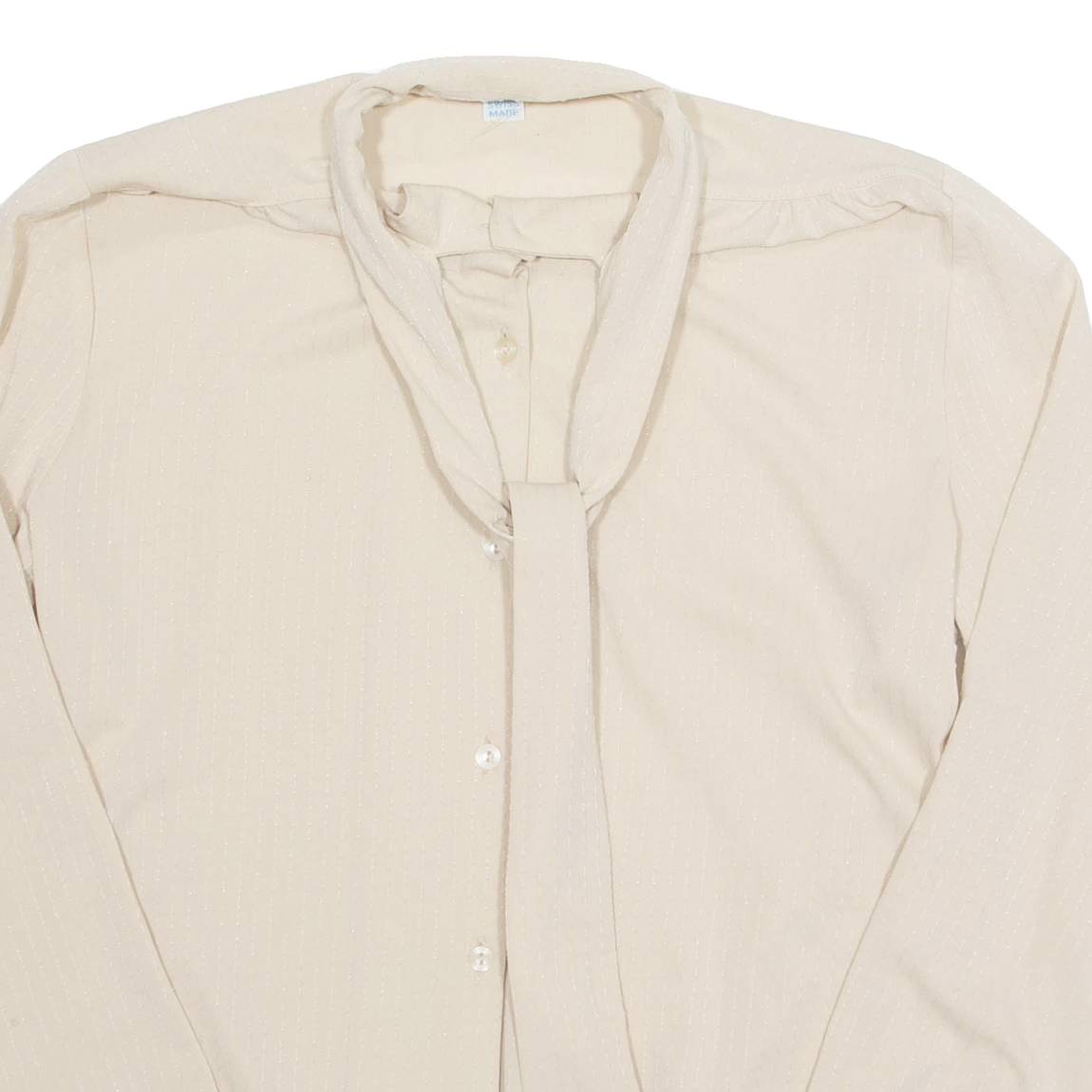 Womens Blouse Beige Long Sleeve M