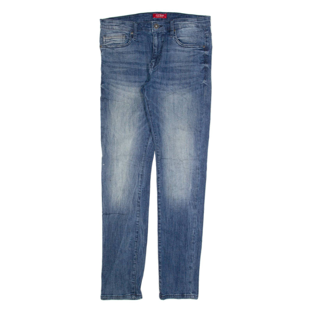 GUESS Mens Jeans Blue Slim Skinny Stone Wash W31 L32