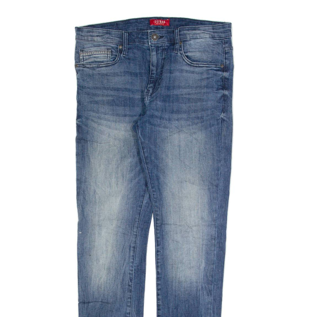 GUESS Mens Jeans Blue Slim Skinny Stone Wash W31 L32