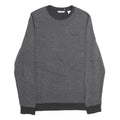 CALVIN KLEIN Mens Grey Plain Crew Neck Basic Knit Jumper S Casual Lightweight