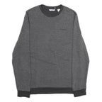 CALVIN KLEIN Mens Grey Plain Crew Neck Basic Knit Jumper S Casual Lightweight