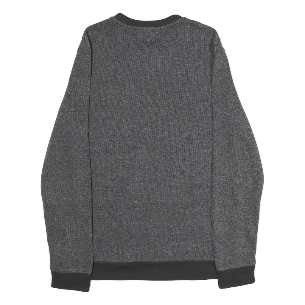 CALVIN KLEIN Mens Grey Plain Crew Neck Basic Knit Jumper S Casual Lightweight