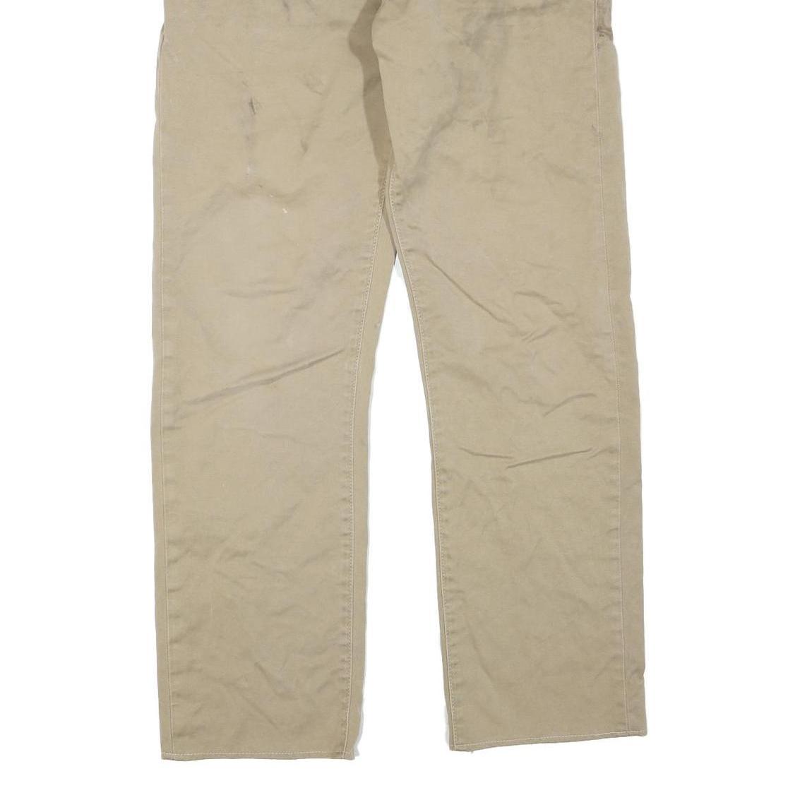 CARHARTT Mens Cotton Blend Beige Regular Fit Straight Leg Trousers W31 L29