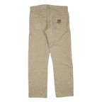 CARHARTT Mens Cotton Blend Beige Regular Fit Straight Leg Trousers W31 L29